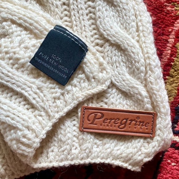 Peregrine 100% Wool Triple Cable Knit Scarf 8" x 72" Made in England *NWOT* - Picture 3 of 5